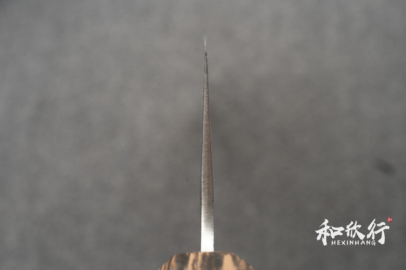 仙藏Senzo｜銀三鋼梨地和牛刀200mm 鐵刀木八角斜柄